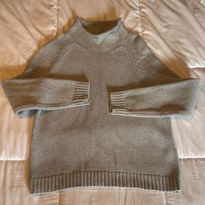 Lands' End Heather Gray Knit Top